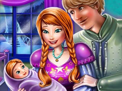 Anna and Kristoff baby room game screenshot