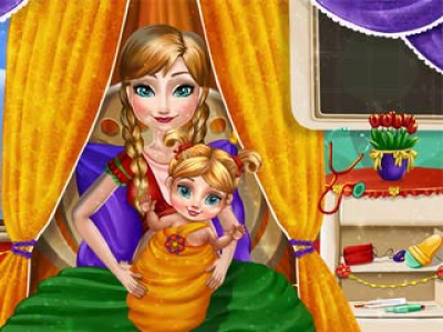 Anna Frozen Baby Birth game screenshot