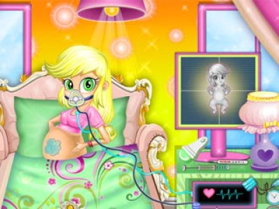 Applejack Baby Birth game screenshot